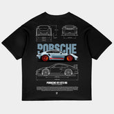 Porsche 911 Oversized Black Tee